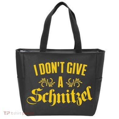 Oktoberfest I Don't Give A Schnitzel German Flag Tote Bag