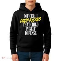 Officer I Drop Kicked That Child In Self Defense Apparel Kids Hoodie thumb 4