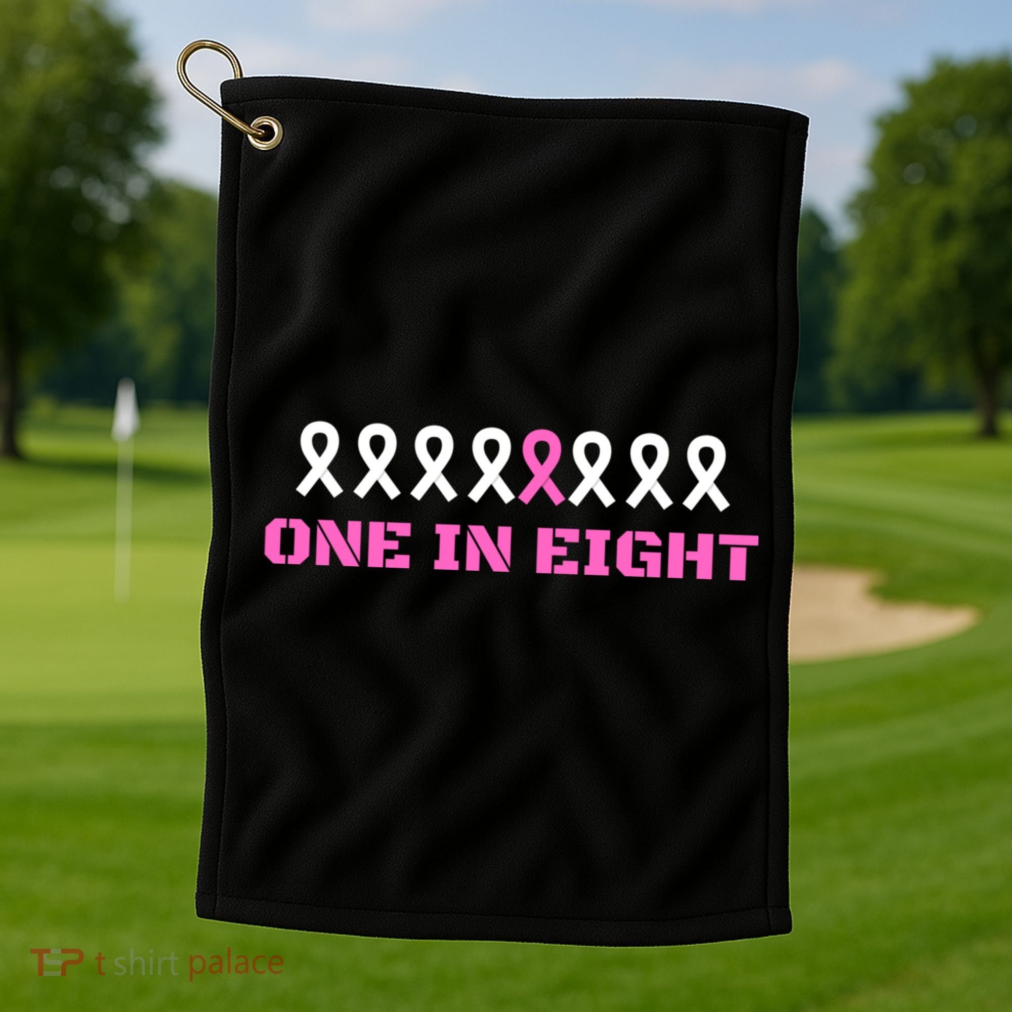 One In Eight Breast Cancer Awareness Golf Towel