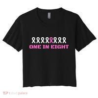One In Eight Breast Cancer Awareness Women's Crop Top Tee thumb 0