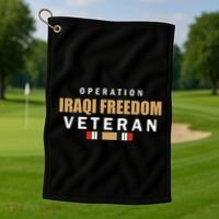 Operation Iraq Freedom Veteran Golf Towel thumb 1