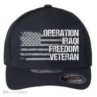 Operation Iraqi Freedom Dad Grandpa Us Flag Oif Veteran Flexfit Unipanel Trucker Cap thumb 0