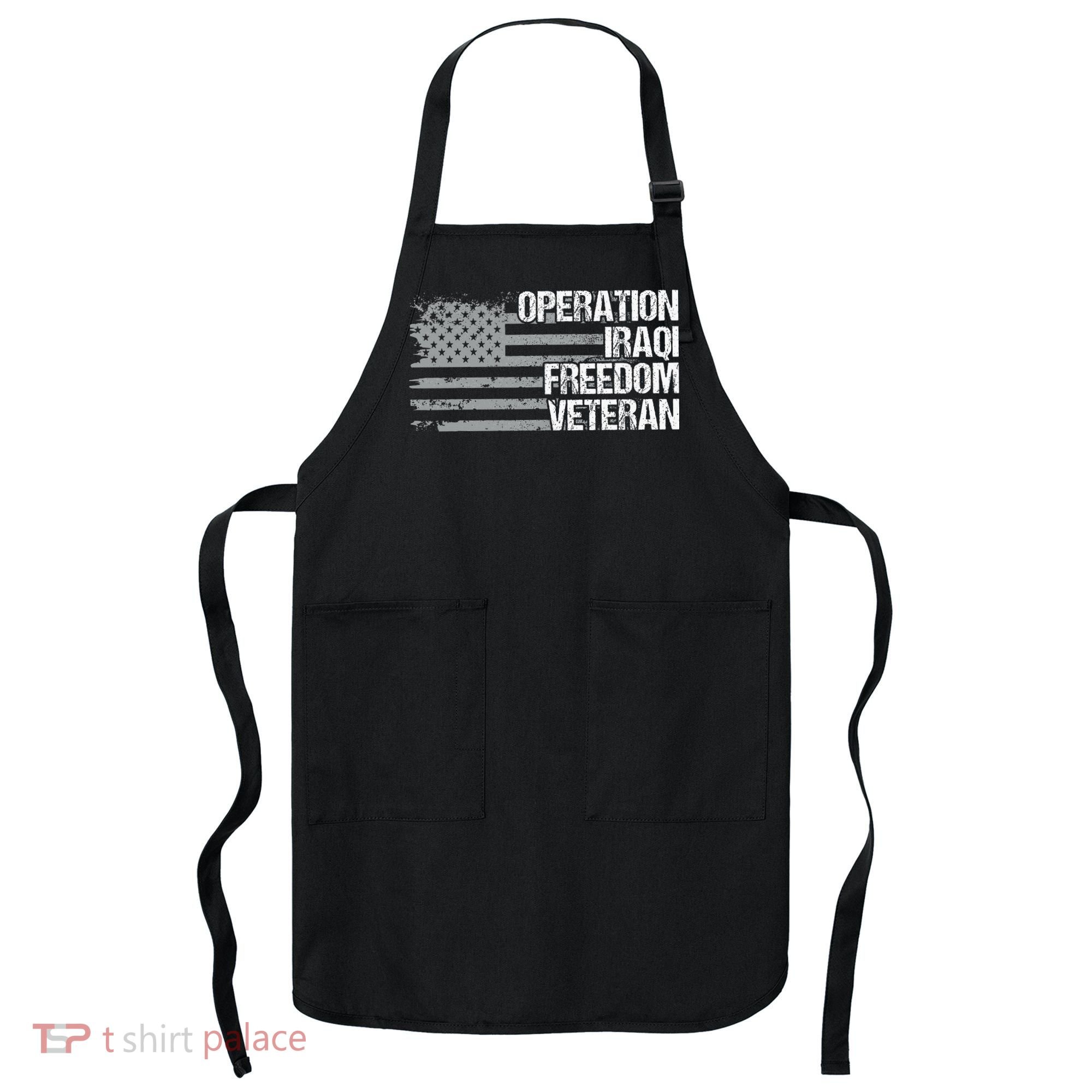 Operation Iraqi Freedom Dad Grandpa Us Flag Oif Veteran Apron