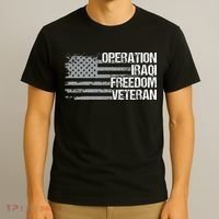 Operation Iraqi Freedom Dad Grandpa Us Flag Oif Veteran T-Shirt thumb 3