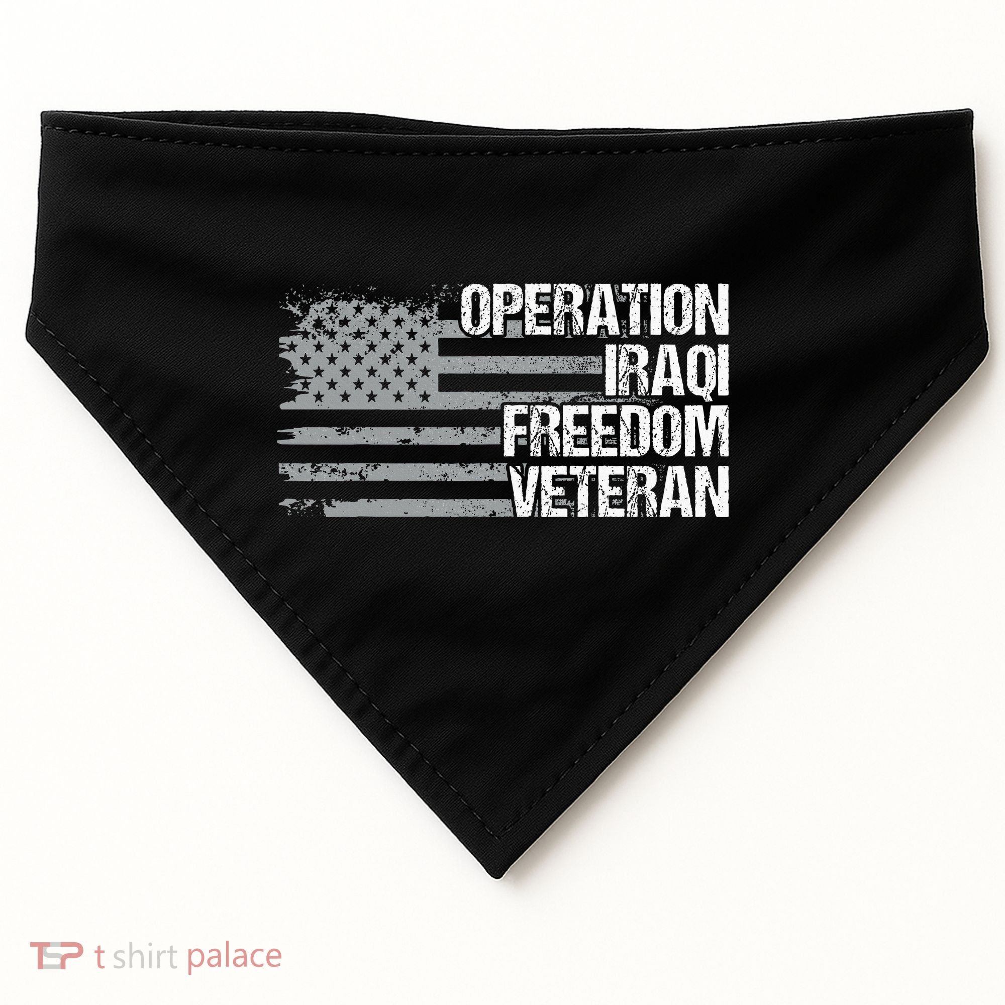 Operation Iraqi Freedom Dad Grandpa Us Flag USA-Made Doggie Bandana