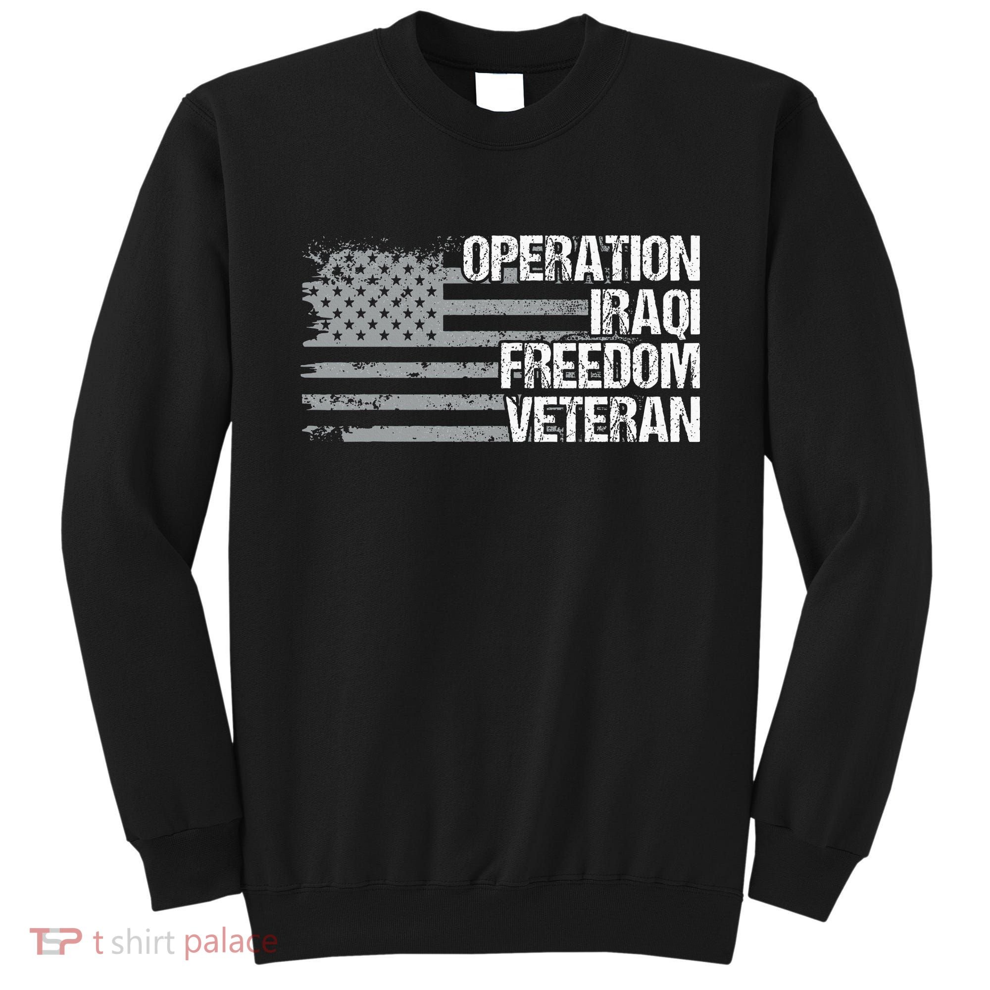 Operation Iraqi Freedom Dad Grandpa Us Flag Sweatshirt