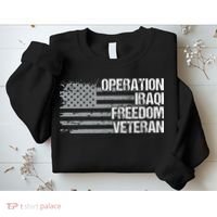 Operation Iraqi Freedom Dad Grandpa Us Flag Sweatshirt thumb 2