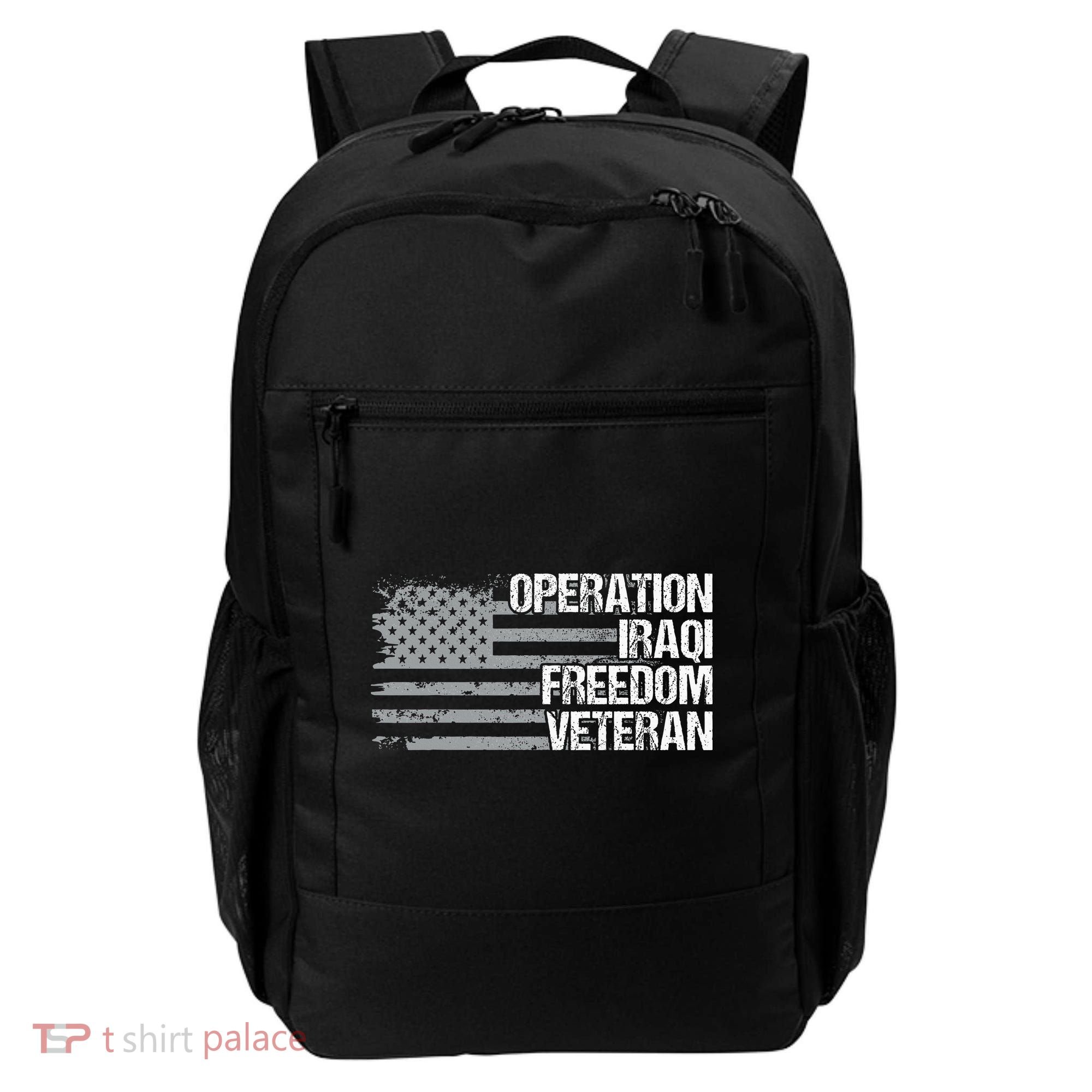 Operation Iraqi Freedom Dad Grandpa Us Flag Backpack