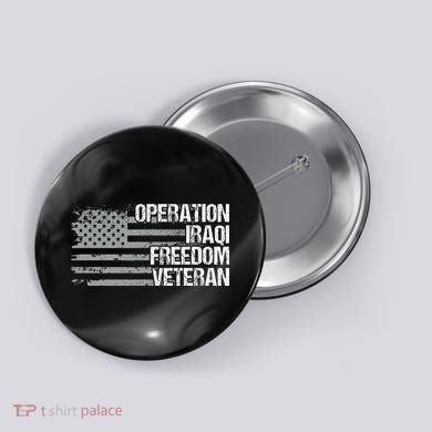 Operation Iraqi Freedom Dad Grandpa Us Flag Button