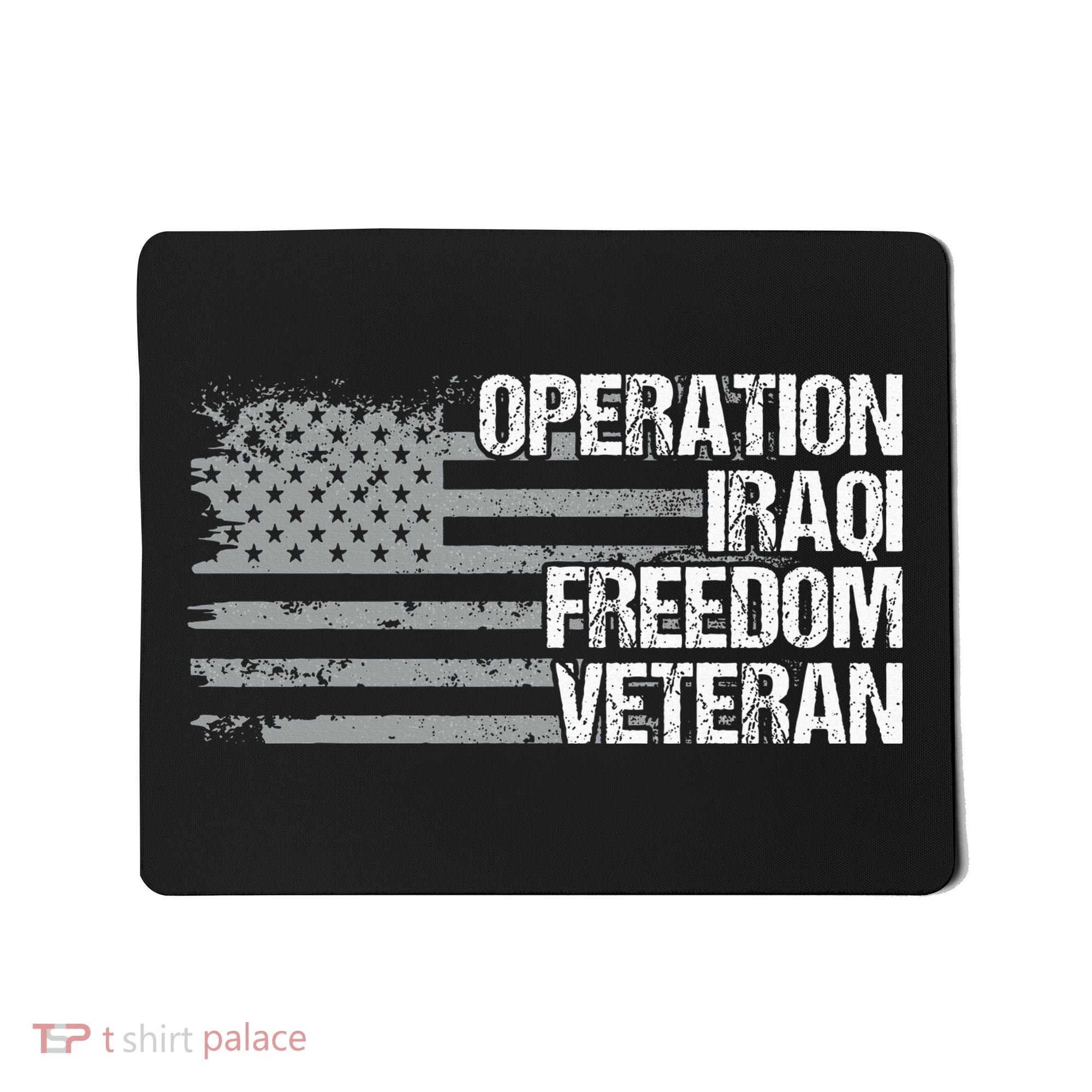 Operation Iraqi Freedom Dad Grandpa Us Flag Mousepad