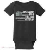 Operation Iraqi Freedom Dad Grandpa Us Flag Baby Bodysuit thumb 0