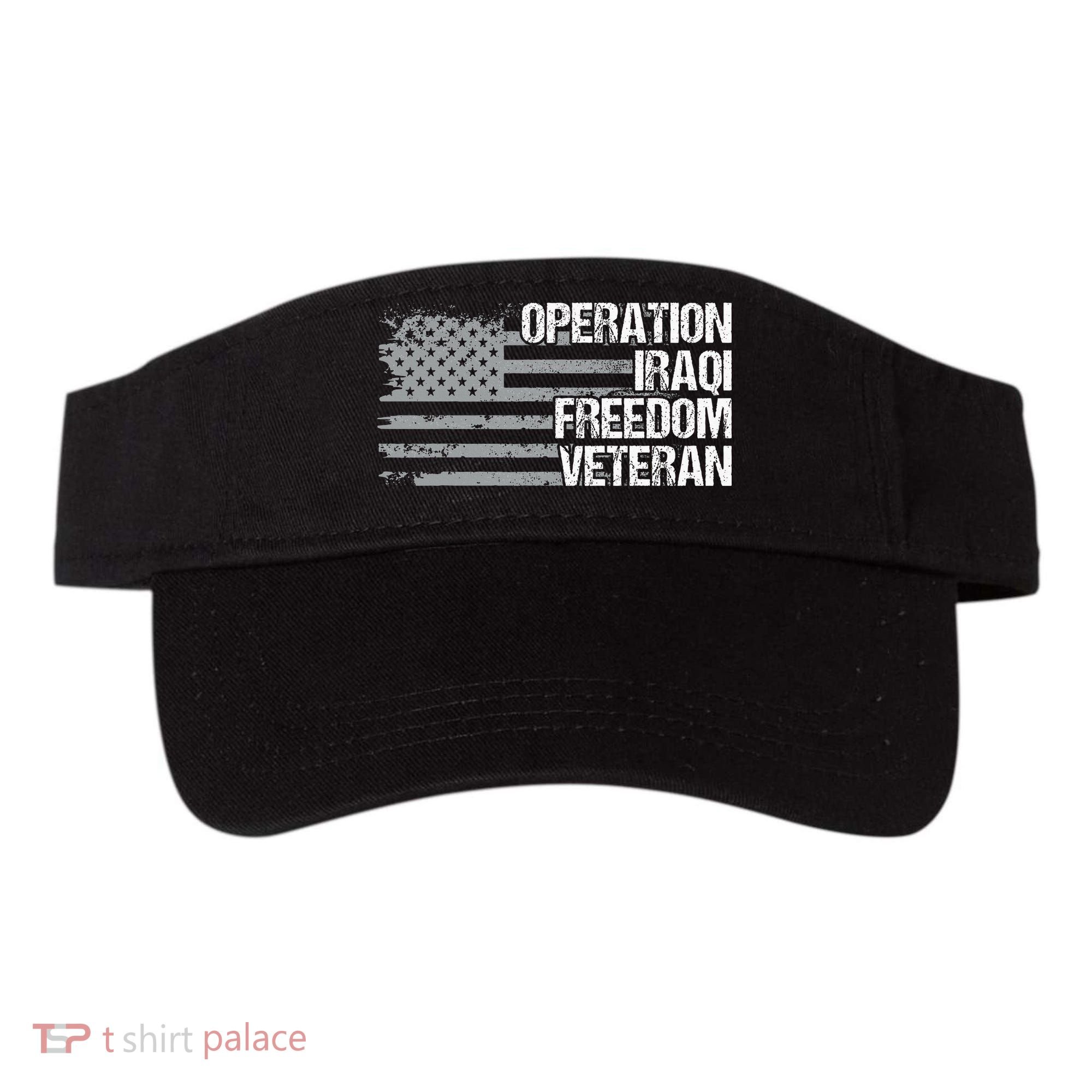 Operation Iraqi Freedom Dad Grandpa Us Flag Visor