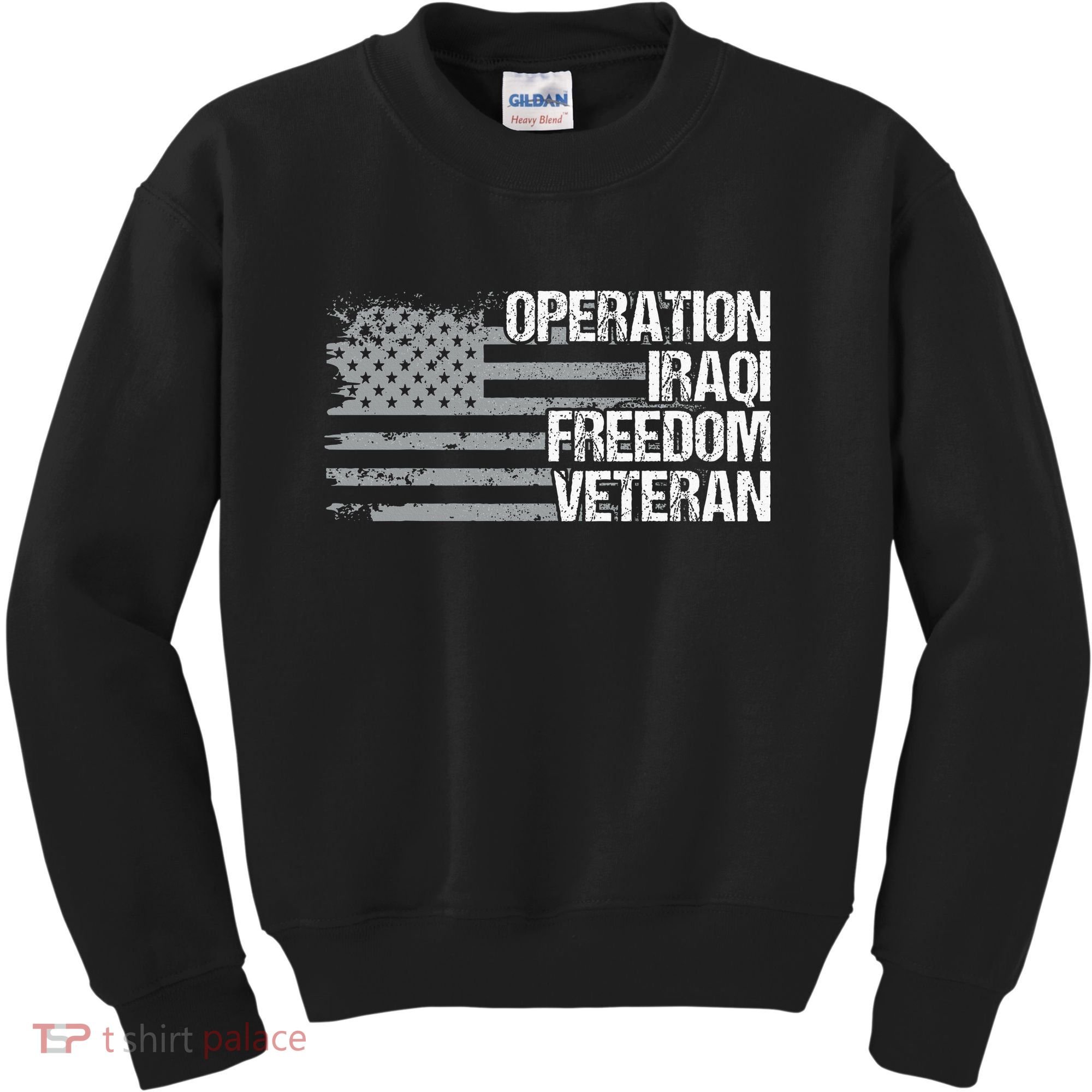 Operation Iraqi Freedom Dad Grandpa Us Flag Kids Sweatshirt