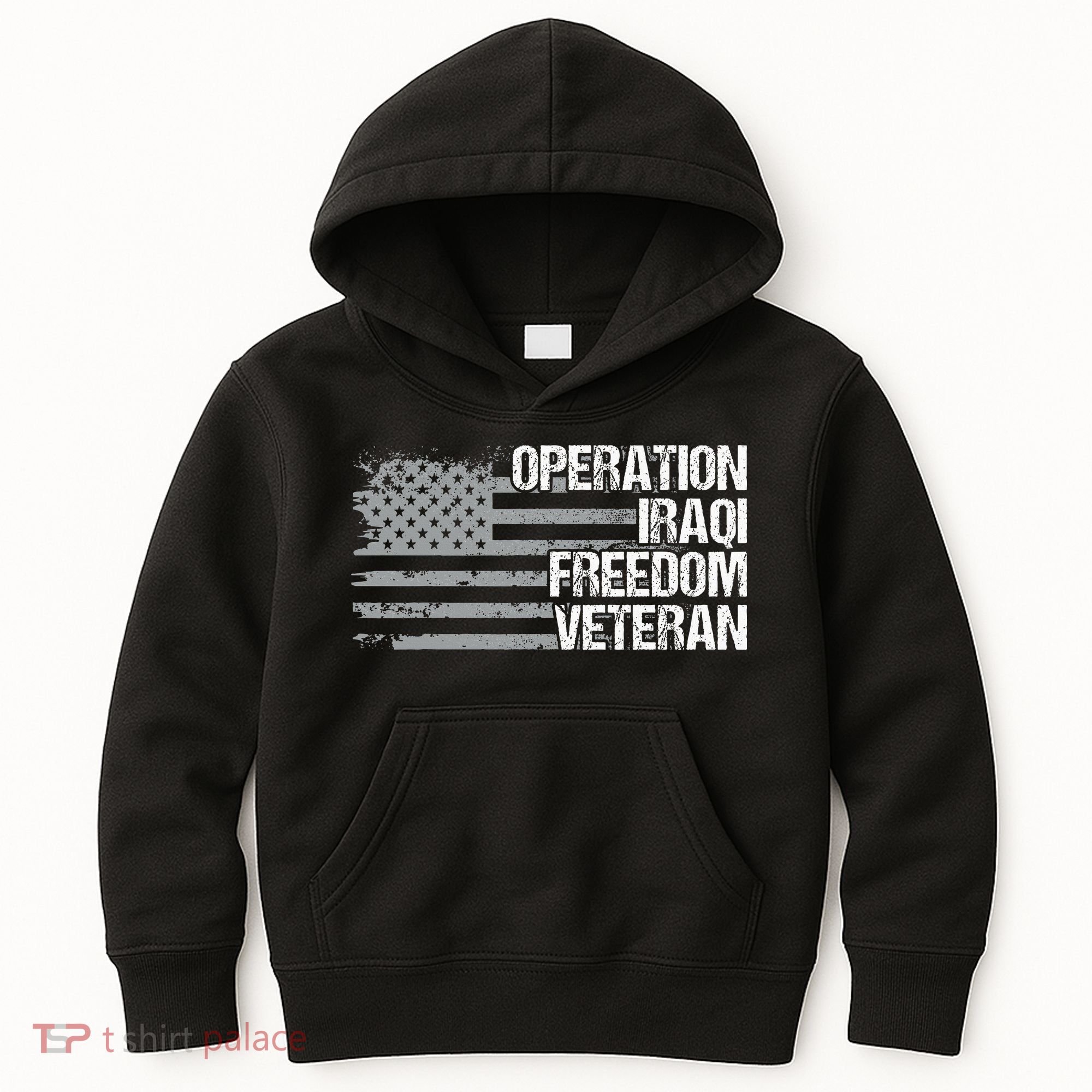 Operation Iraqi Freedom Dad Grandpa Us Flag Kids Hoodie