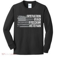 Operation Iraqi Freedom Dad Grandpa Us Flag Kids Long Sleeve Shirt thumb 0