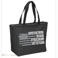 Operation Iraqi Freedom Dad Grandpa Us Flag Tote Bag thumb 2