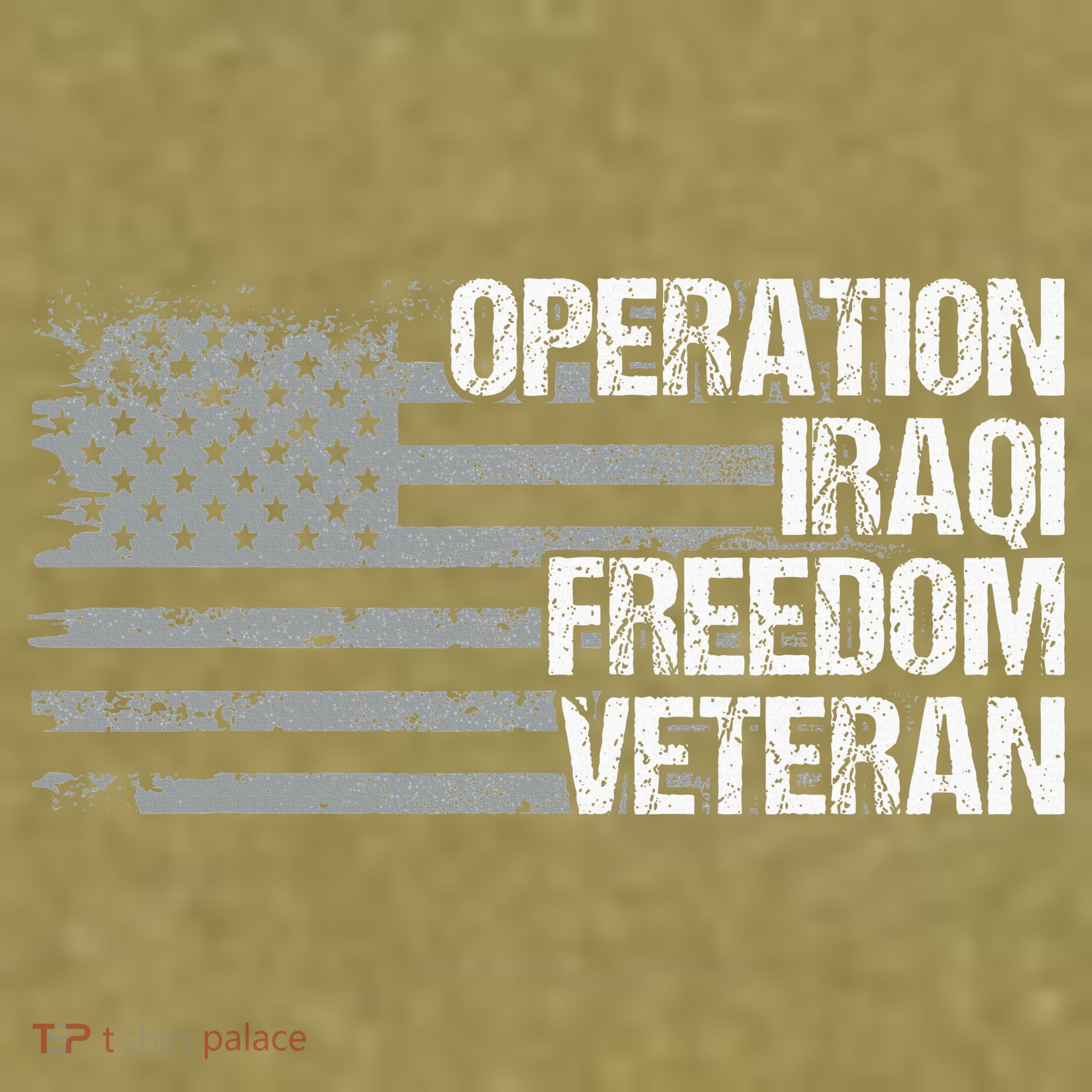 Operation Iraqi Freedom Dad Grandpa Us Flag Garment-Dyed Women's Muscle Tee