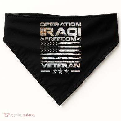 Operation Iraqi Freedom Gift Oif Veteran Gift USA-Made Doggie Bandana