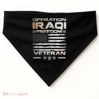 Operation Iraqi Freedom Gift Oif Veteran Gift USA-Made Doggie Bandana thumb 0
