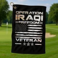 Operation Iraqi Freedom Gift Oif Veteran Gift Golf Towel thumb 1