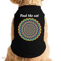 Optical Illusion Find The Cat Doggie Tank thumb 0