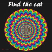 Optical Illusion Find The Cat USA-Made Doggie Bandana thumb 2