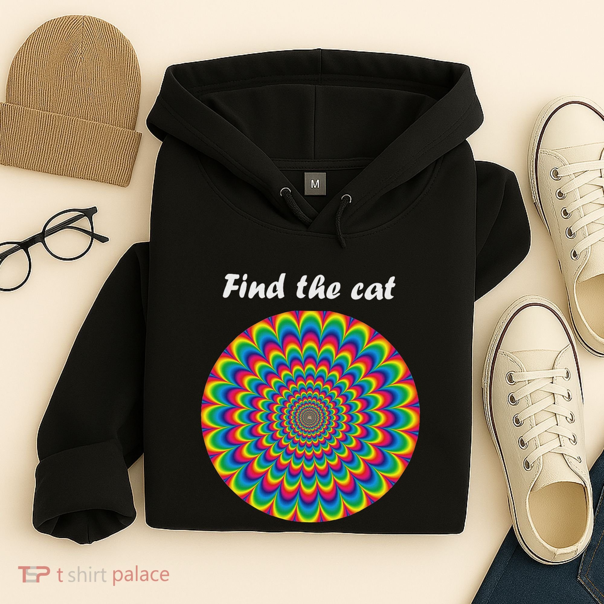 Optical Illusion Find The Cat Hoodie
