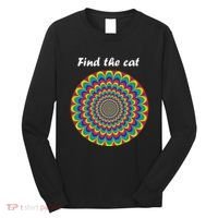 Optical Illusion Find The Cat Long Sleeve Shirt thumb 0
