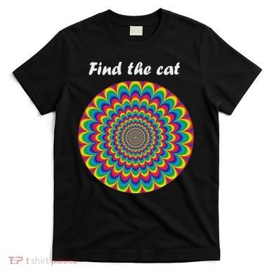 Optical Illusion Find The Cat T-Shirt