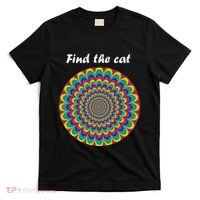 Optical Illusion Find The Cat T-Shirt thumb 0