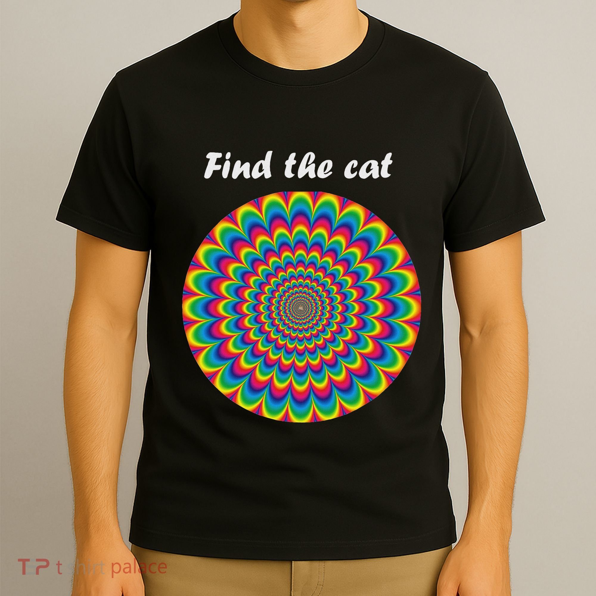 Optical Illusion Find The Cat T-Shirt