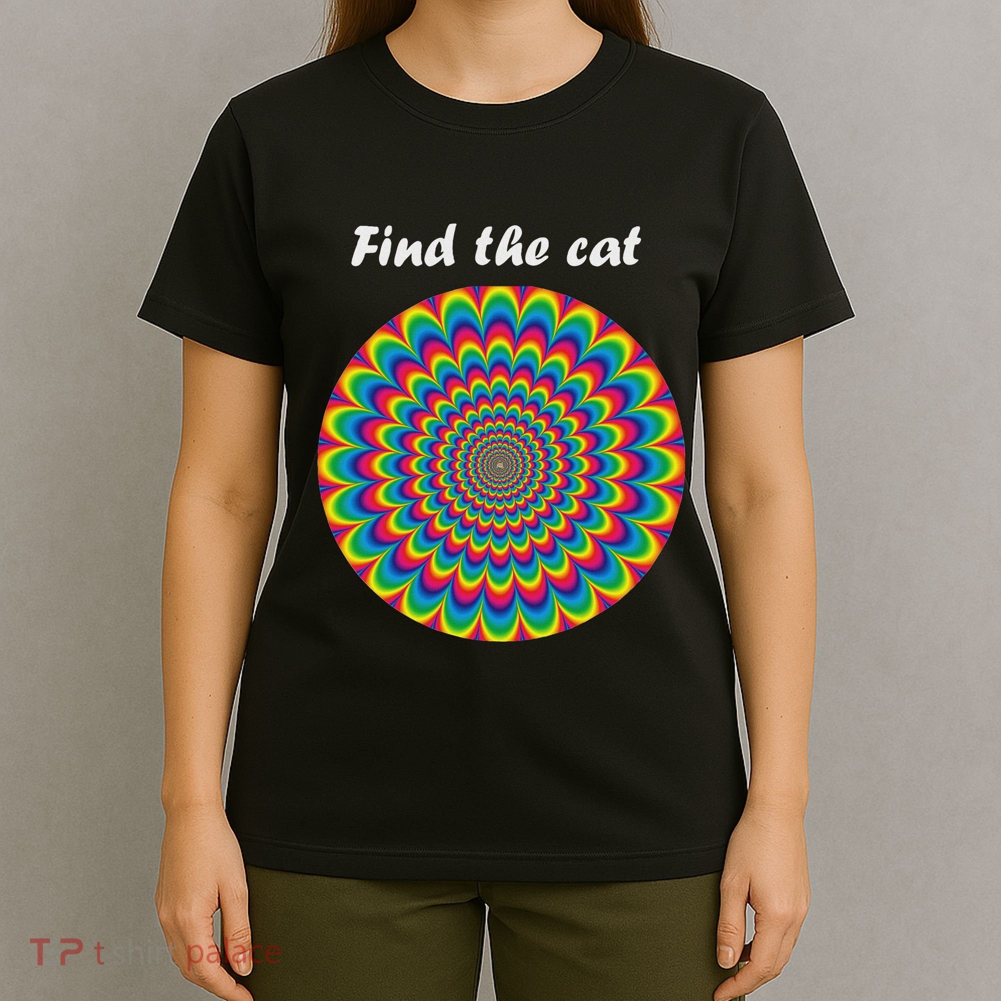 Optical Illusion Find The Cat T-Shirt