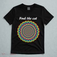Optical Illusion Find The Cat T-Shirt thumb 5