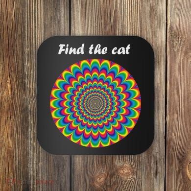 Optical Illusion Find The Cat Coaster