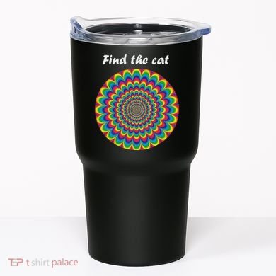 Optical Illusion Find The Cat Tumbler