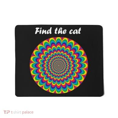 Optical Illusion Find The Cat Mousepad