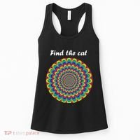 Optical Illusion Find The Cat Women's Tank Top thumb 0