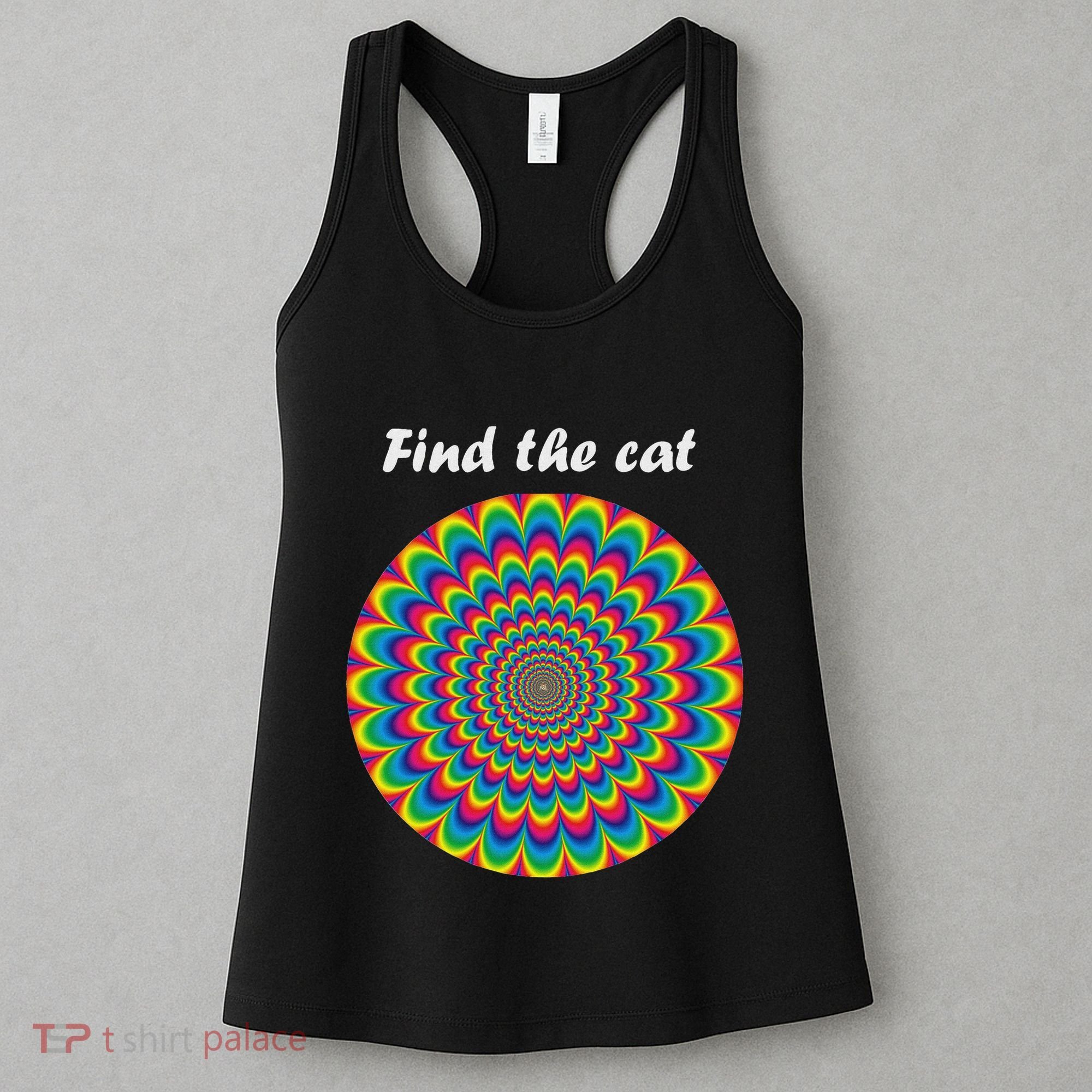Optical Illusion Find The Cat Women's Tank Top