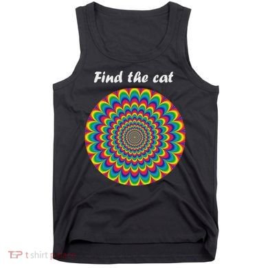 Optical Illusion Find The Cat Tank Top