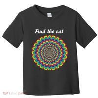 Optical Illusion Find The Cat Toddler T-Shirt thumb 0