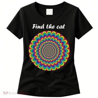 Optical Illusion Find The Cat Women's T-Shirt