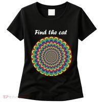 Optical Illusion Find The Cat Women's T-Shirt thumb 0