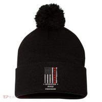 Operation Iraqi Freedom Veteran Pom Pom 12in Knit Beanie thumb 0