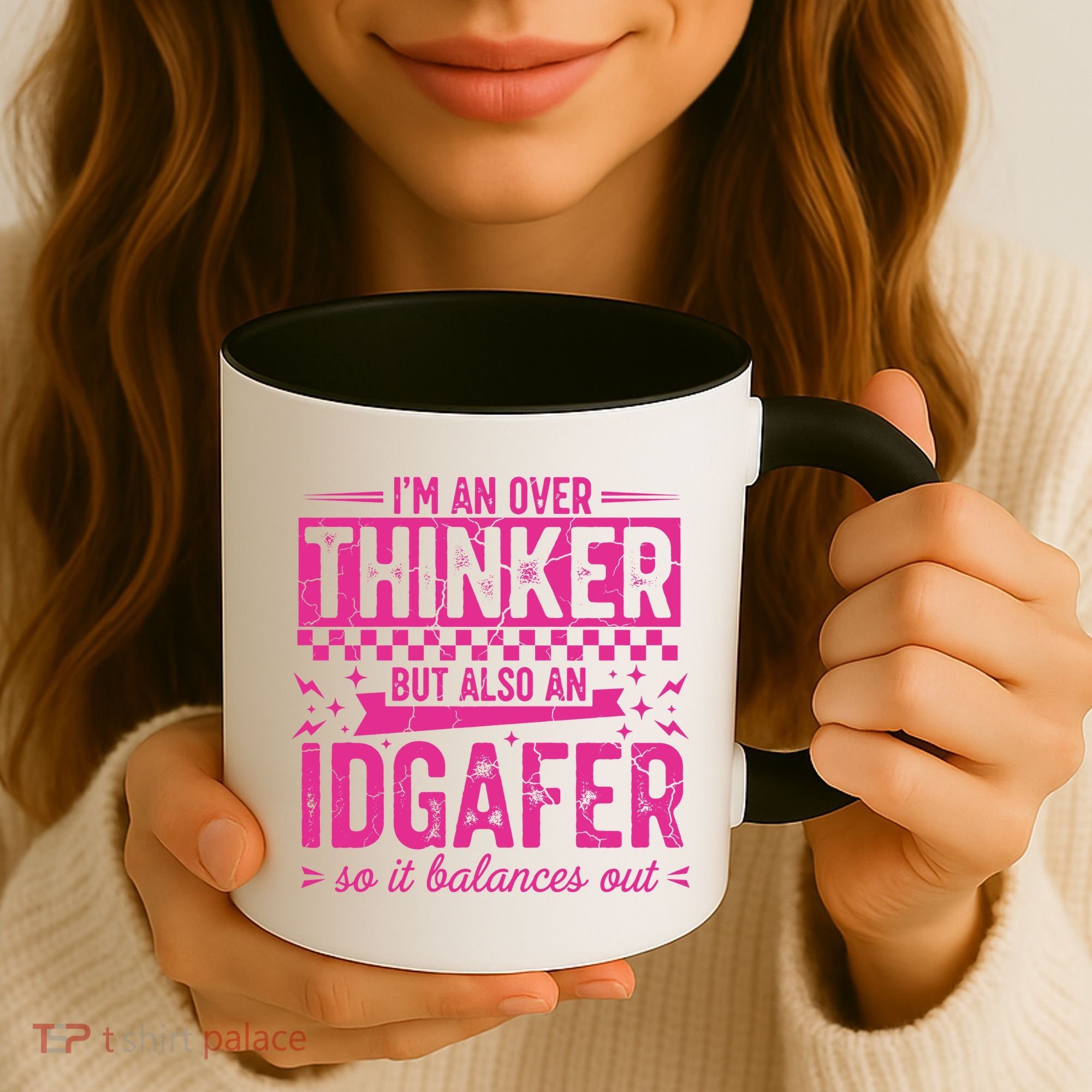Overthinker IDGAFER Funny Sarcast Coffee Mug