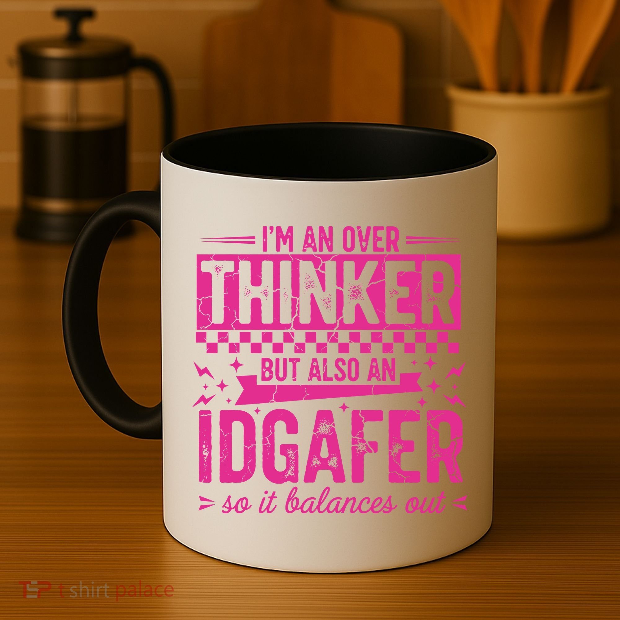 Overthinker IDGAFER Funny Sarcast Coffee Mug