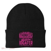 Overthinker IDGAFER Funny Sarcast Beanie thumb 0