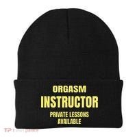 Orgasm Instructor Funny Gag Gift Beanie thumb 0