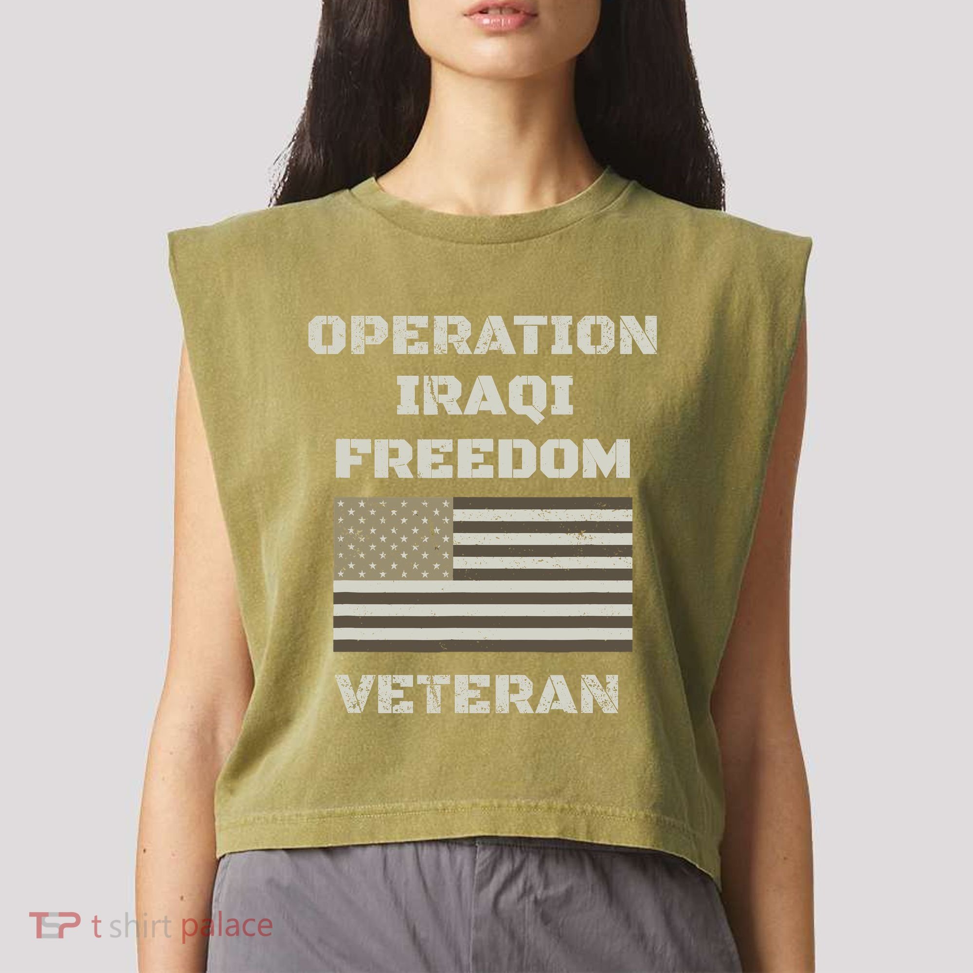 Operation Iraqi Freedom | Oif Veteran Garment-Dyed Women's Muscle Tee