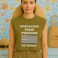 Operation Iraqi Freedom | Oif Veteran Garment-Dyed Women's Muscle Tee thumb 4