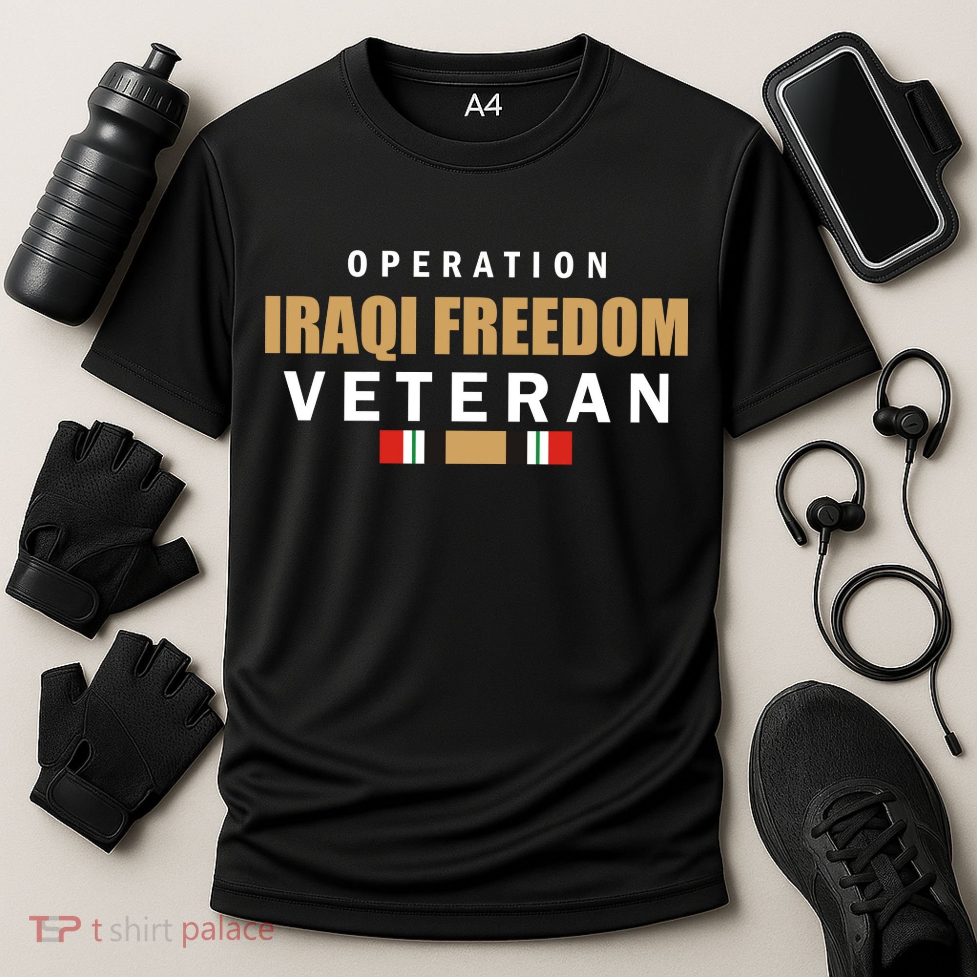 Operation Iraq Freedom Veteran Cooling Performance Crew T-Shirt
